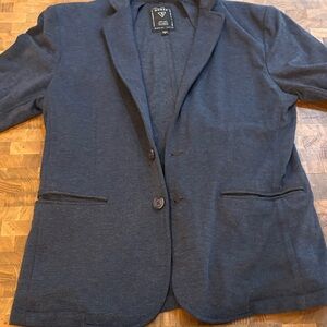 Guess Navy Knit Blazer with Button Detail - Medium